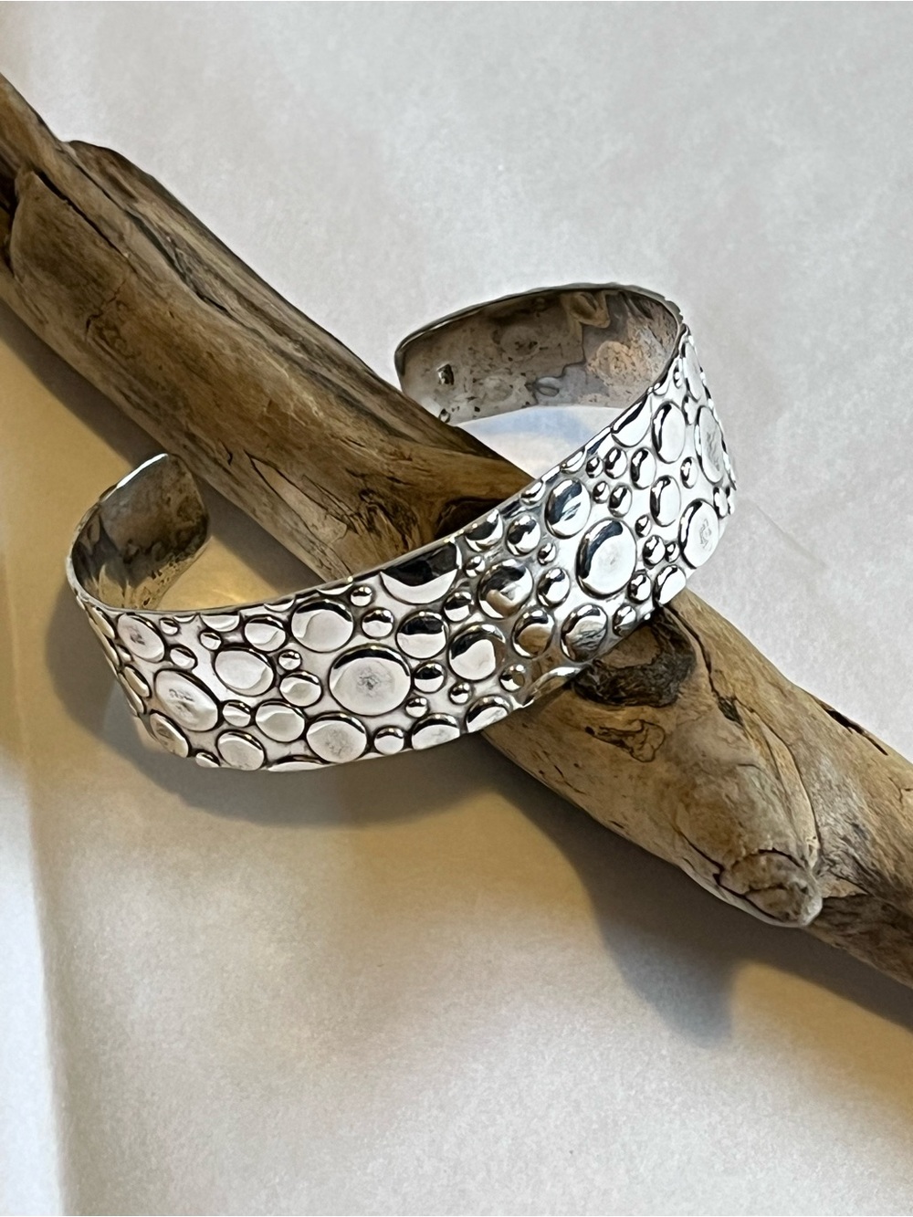 Stamped Sterling Silver Mexican Craftsmanship Cuff Bracelet 2011 .8oz 23 grams